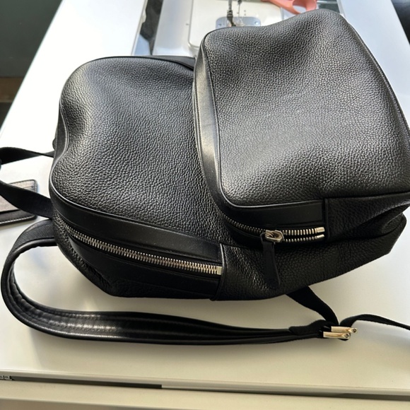 Italian  Leather Black Backpack - Picture 7 of 11